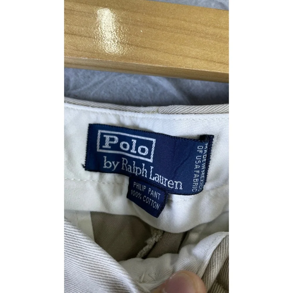 Polo Ralph Lauren Philip Pant Mens 33x26 Khaki Excellent Classic Chino Cotton